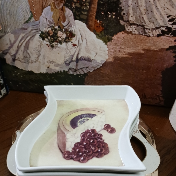 Cider House Designer Home Decor 🍎🍇Designpac Serving Dishes Cheese Snack Plates - Picture 2 of 15